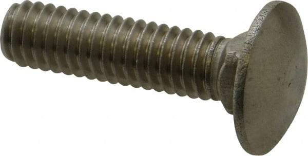 Value Collection - 5/16-18 UNC 1-1/4" Length Under Head, Standard Square Neck, Carriage Bolt - 18-8 Stainless Steel, Uncoated - Top Tool & Supply