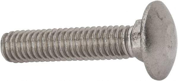 Value Collection - 5/16-18 UNC 1-1/2" Length Under Head, Standard Square Neck, Carriage Bolt - 18-8 Stainless Steel, Uncoated - Top Tool & Supply