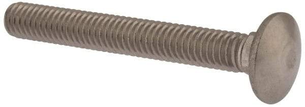 Value Collection - 5/16-18 UNC 2-1/2" Length Under Head, Standard Square Neck, Carriage Bolt - 18-8 Stainless Steel, Uncoated - Top Tool & Supply