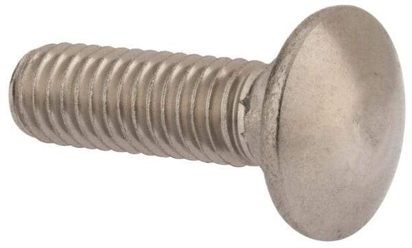 Value Collection - 3/8-16 UNC 1-1/4" Length Under Head, Standard Square Neck, Carriage Bolt - 18-8 Stainless Steel, Uncoated - Top Tool & Supply