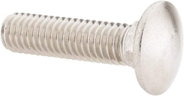 Value Collection - 3/8-16 UNC 1-1/2" Length Under Head, Standard Square Neck, Carriage Bolt - 18-8 Stainless Steel, Uncoated - Top Tool & Supply