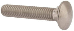 Value Collection - 3/8-16 UNC 2" Length Under Head, Standard Square Neck, Carriage Bolt - 18-8 Stainless Steel, Uncoated - Top Tool & Supply