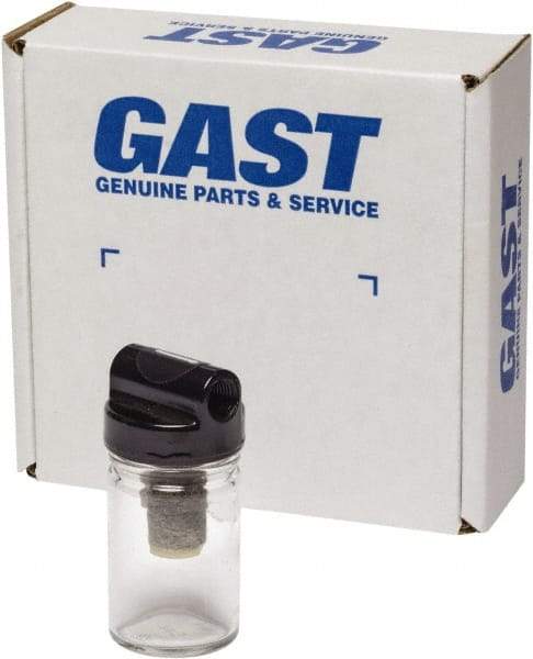 Gast - 2 oz Air Compressor Filter/Muffler Assembly - 3 Piece, Use with Gast 1HAB/0211 Rotary Vane Units - Top Tool & Supply