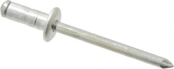 RivetKing - Size 62-64 Dome Head Aluminum Multi Grip Blind Rivet - Steel Mandrel, 0.062" to 1/4" Grip, 3/8" Head Diam, 0.192" to 0.196" Hole Diam, 0.519" Length Under Head, 3/16" Body Diam - Top Tool & Supply