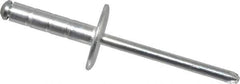 RivetKing - Size 66-69 Large Flange Dome Head Aluminum Multi Grip Blind Rivet - Steel Mandrel, 0.275" to 0.598" Grip, 0.612" Head Diam, 0.192" to 0.196" Hole Diam, 7/8" Length Under Head, 3/16" Body Diam - Top Tool & Supply