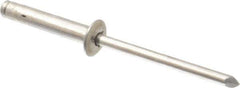 RivetKing - Dome Head Aluminum Tri Folding Blind Rivet - Aluminum Mandrel, 0.157" to 0.472" Grip, 0.386" Head Diam, 0.196" to 0.209" Hole Diam, 1.07" Length Under Head, 3/16" Body Diam - Top Tool & Supply