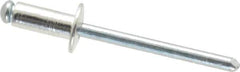 RivetKing - Size 64 Dome Head Aluminum Open End Blind Rivet - Steel Mandrel, 0.188" to 1/4" Grip, 3/8" Head Diam, 0.192" to 0.196" Hole Diam, 0.45" Length Under Head, 3/16" Body Diam - Top Tool & Supply