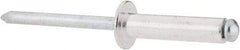 RivetKing - Size 610 Dome Head Aluminum Open End Blind Rivet - Steel Mandrel, 0.501" to 5/8" Grip, 3/8" Head Diam, 0.192" to 0.196" Hole Diam, 0.825" Length Under Head, 3/16" Body Diam - Top Tool & Supply