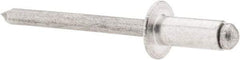 RivetKing - Size 64 Dome Head Aluminum Open End Blind Rivet - Aluminum Mandrel, 0.188" to 1/4" Grip, 3/8" Head Diam, 0.192" to 0.198" Hole Diam, 0.45" Length Under Head, 3/16" Body Diam - Top Tool & Supply