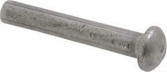 RivetKing - 1/8" Body Diam, Round Uncoated Steel Solid Rivet - 3/4" Length Under Head - Top Tool & Supply