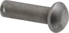 RivetKing - 3/16" Body Diam, Round Steel Solid Rivet - 5/8" Length Under Head - Top Tool & Supply