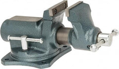 Wilton - 2-1/2" Jaw Width, 2-1/8" Opening Capacity, 1-3/4" Throat Depth, Steel Swivel Bench Vise - Bolt Down Base Attachment, 9.4" Long x 5.7" Wide x 4.9" High - Top Tool & Supply