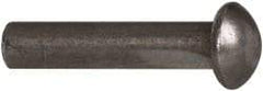 RivetKing - 3/16" Body Diam, Countersunk Uncoated Steel Solid Rivet - 7/8" Length Under Head, 90° Countersunk Head Angle - Top Tool & Supply