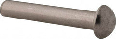 RivetKing - 1/4" Body Diam, Round Uncoated Stainless Steel Solid Rivet - 1-1/2" Length Under Head, Grade 18-8 - Top Tool & Supply