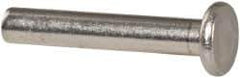 RivetKing - 1/8" Body Diam, Flat Uncoated Aluminum Solid Rivet - 3/4" Length Under Head, Grade 1100F - Top Tool & Supply