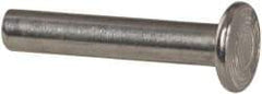 RivetKing - 3/16" Body Diam, Flat Aluminum Solid Rivet - 1" Length Under Head, Grade 1100F - Top Tool & Supply