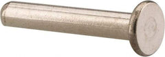 RivetKing - 1/8" Body Diam, Flat Stainless Steel Solid Rivet - 3/4" Length Under Head, Grade 18-8 - Top Tool & Supply