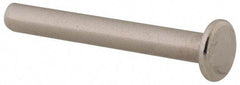 RivetKing - 1/8" Body Diam, Flat Uncoated Stainless Steel Solid Rivet - 1" Length Under Head, Grade 18-8 - Top Tool & Supply