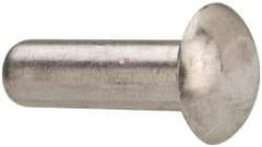 RivetKing - 3/16" Body Diam, Universal Aluminum Solid Rivet - 5/8" Length Under Head, Grade 1100F - Top Tool & Supply