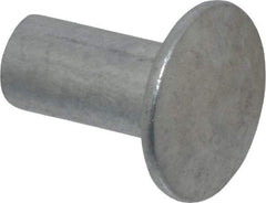 RivetKing - 1/4" Body Diam, Universal Uncoated Aluminum Solid Rivet - 1/2" Length Under Head, Grade 1100F - Top Tool & Supply