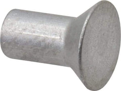 RivetKing - 1/8" Body Diam, Countersunk Uncoated Aluminum Solid Rivet - 1/4" Length Under Head, Grade 1100F, 78° Countersunk Head Angle - Top Tool & Supply