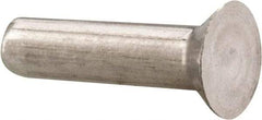 RivetKing - 1/8" Body Diam, Countersunk Uncoated Aluminum Solid Rivet - 1/2" Length Under Head, Grade 1100F, 78° Countersunk Head Angle - Top Tool & Supply