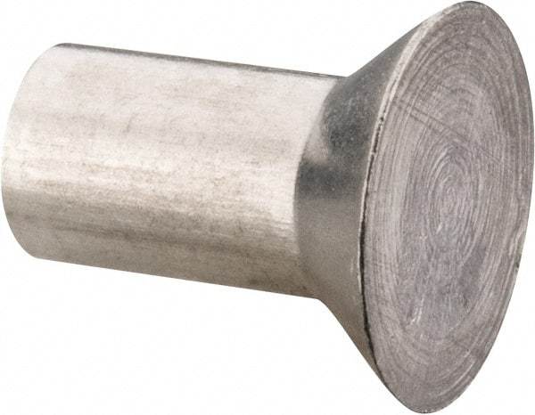 RivetKing - 3/16" Body Diam, Countersunk Aluminum Solid Rivet - 3/8" Length Under Head, Grade 1100F, 78° Countersunk Head Angle - Top Tool & Supply