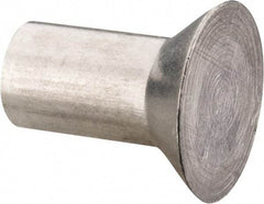 RivetKing - 3/16" Body Diam, Countersunk Aluminum Solid Rivet - 3/8" Length Under Head, Grade 1100F, 78° Countersunk Head Angle - Top Tool & Supply