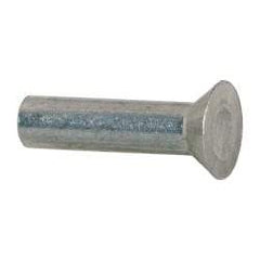 RivetKing - 1/4" Body Diam, Countersunk Aluminum Solid Rivet - 1" Length Under Head, Grade 1100F, 78° Countersunk Head Angle - Top Tool & Supply