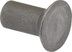 RivetKing - 1/4" Body Diam, Countersunk Steel Solid Rivet - 1/2" Length Under Head, 90° Countersunk Head Angle - Top Tool & Supply