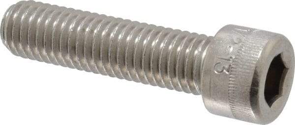 Holo-Krome - 1/2-13 UNC Hex Socket Drive, Socket Cap Screw - Grade 18-8 Stainless Steel, Passivated Finish, Fully Threaded, 2" Length Under Head - Top Tool & Supply