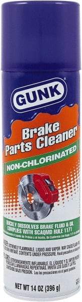 Gunk - Nonchlorinated Brake Parts Cleaner - 14 oz Aerosol Can - Top Tool & Supply