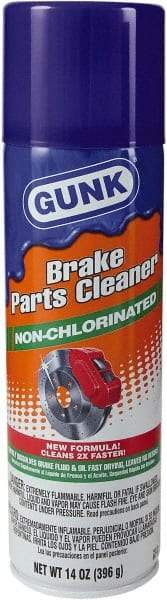 Gunk - Nonchlorinated Brake Parts Cleaner - 14 oz Aerosol Can - Top Tool & Supply