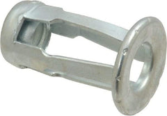 Au-Ve-Co Products - 1/4-20 UNC Thread, Zinc Plated, Steel, Screwdriver Installed Rivet Nut - 3/16 to 3/8" Grip, 5/8" Flange Diam, 0.919" Long - Top Tool & Supply