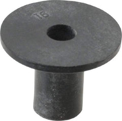 Au-Ve-Co Products - #8-32, 3/4" Diam x 0.062" Thick Flange, Rubber Insulated Rivet Nut - UNC Thread, Neoprene, 1/2" Long x 5/16" Body Diam, 0.575" OAL - Top Tool & Supply