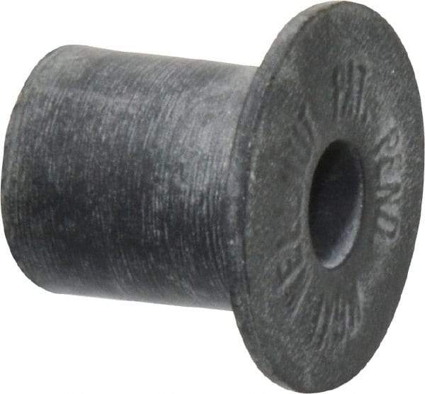 Au-Ve-Co Products - M6x1.00, 0.787" Diam x 0.051" Thick Flange, Rubber Insulated Rivet Nut - Metric Coarse Thread, Neoprene, 0.579" Long x 1/2" Body Diam, 0.63" OAL - Top Tool & Supply