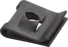 Value Collection - #8 Screw, 0.025 to 0.04" Thick, Spring Steel Standard U Nut - 1/4" Center Edge, Black Phosphate Finish - Top Tool & Supply