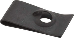 Value Collection - #10 Screw, 0.015 to 0.06" Thick, Spring Steel Extruded Tapped Hole U Nut - 15/32" Center Edge, Black Phosphate Finish - Top Tool & Supply