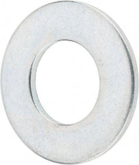 Value Collection - 3/8" Screw, Steel SAE Flat Washer - 13/32" ID x 13/16" OD, 1/16" Thick, Zinc-Plated Finish - Top Tool & Supply