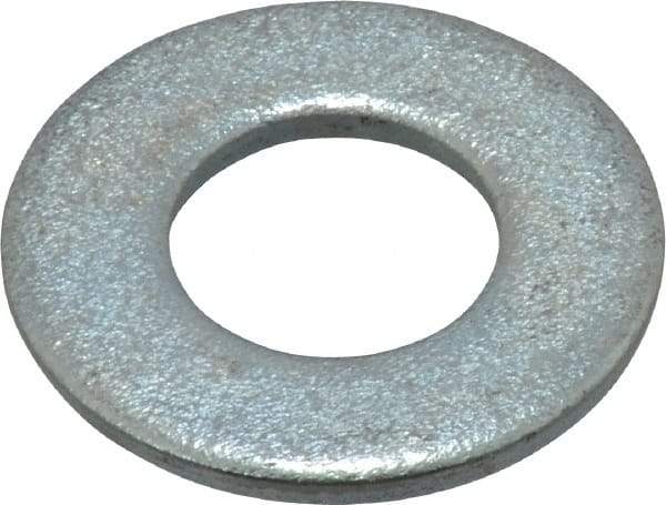 Value Collection - 1/2" Screw, Steel SAE Flat Washer - 17/32" ID x 1-1/16" OD, 3/32" Thick, Zinc-Plated Finish - Top Tool & Supply