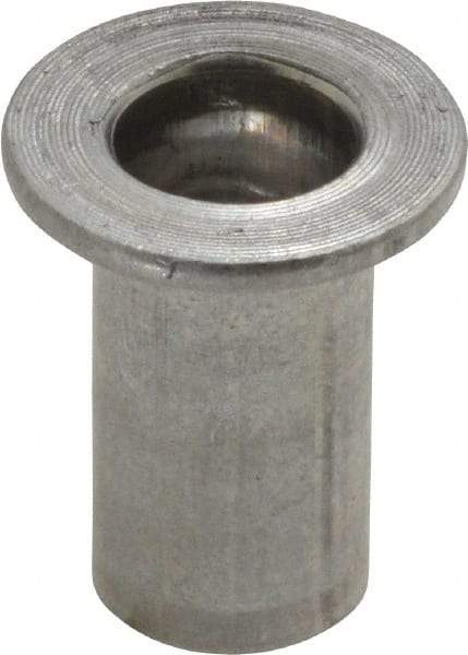 Value Collection - 5/16-18, 0.03 to 0.115" Grip, 27/64" Drill, Aluminum Standard Rivet Nut - Flat Head - Top Tool & Supply