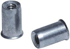 Marson - #6-32, 3/8" OAL, Thread-Sert Threaded Insert - 0.221" Hole Diam, 1/4" Head Diam, Steel - Top Tool & Supply