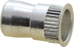 Marson - #6-32, 3/8" OAL, Thread-Sert Threaded Insert - 0.221" Hole Diam, 1/4" Head Diam, Aluminum - Top Tool & Supply