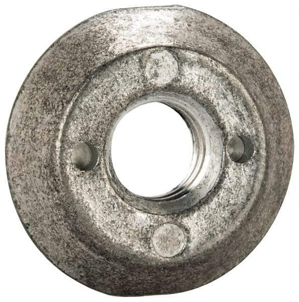 Made in USA - 3/8-16, Alloy Steel, Zinc Plated, Right Hand Spherical Fixture Nut - 1/4" High - Top Tool & Supply