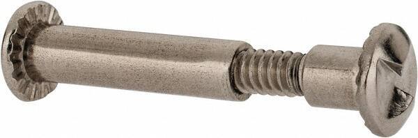 Value Collection - #10-24 Thread Screw & Barrel, Truss Head, One Way Drive, Stainless Steel Sex Bolt & Binding Post - 3/4" Length Under Head, 1" Long Barrel, Grade 18-8 - Top Tool & Supply