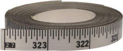 Made in USA - 30 Ft. Long x 1/2 Inch Wide, 1/16 Inch Graduation, Silver, Mylar Adhesive Tape Measure - Reads Right to Left, Horizontal Scale - Top Tool & Supply