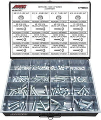 Value Collection - 200 Piece Steel Hex Head Cap Screws - M8 to M16 Thread, Grade 2 - Top Tool & Supply