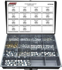 Value Collection - 1/4-20 to 5/8-18 Thread, 435 Piece Steel Nut Assortment - Grade 2 - Top Tool & Supply