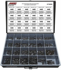 Value Collection - 690 Piece Alloy Steel Socket Head Cap Screws - #4-40 to 5/16-18 Thread - Top Tool & Supply