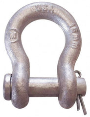 Value Collection - 7/16" Nominal Chain Size, 1.5 Ton Carbon Steel Loose Anchor Shackle - 7/16" Diam, 1/2" Pin Diam, 1-11/16" High Inside Jaw, 1-1/4" Inside Width, 1-1/4" Max Body Thickness - Top Tool & Supply